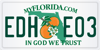 FL license plate EDHE03
