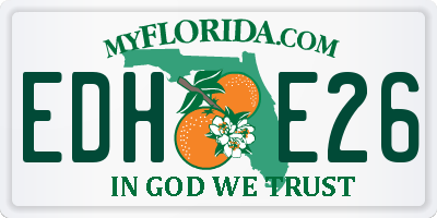 FL license plate EDHE26
