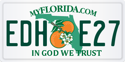 FL license plate EDHE27