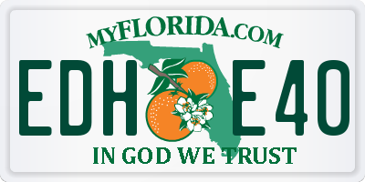 FL license plate EDHE40
