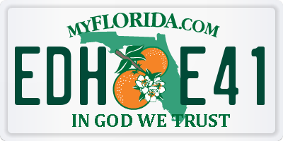 FL license plate EDHE41