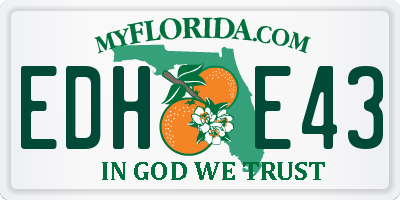 FL license plate EDHE43