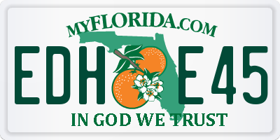 FL license plate EDHE45