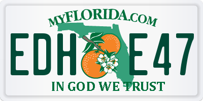 FL license plate EDHE47