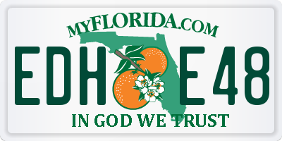 FL license plate EDHE48