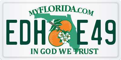 FL license plate EDHE49