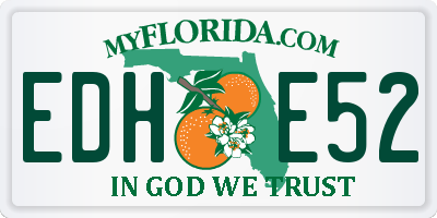 FL license plate EDHE52