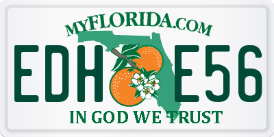 FL license plate EDHE56