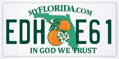FL license plate EDHE61