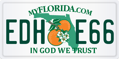 FL license plate EDHE66
