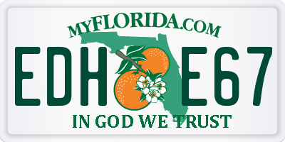 FL license plate EDHE67