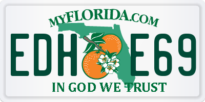 FL license plate EDHE69