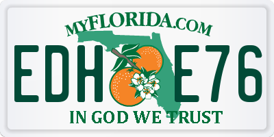 FL license plate EDHE76