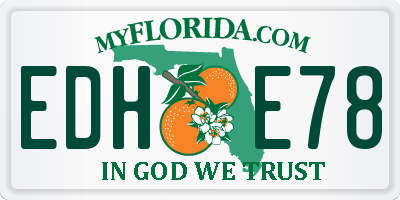 FL license plate EDHE78