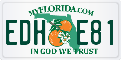 FL license plate EDHE81
