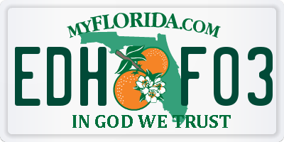 FL license plate EDHF03
