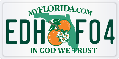 FL license plate EDHF04