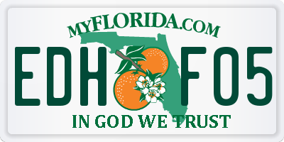 FL license plate EDHF05