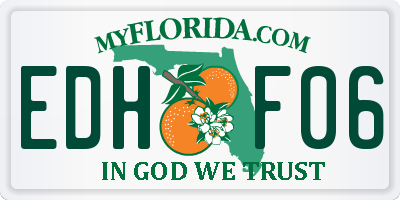 FL license plate EDHF06
