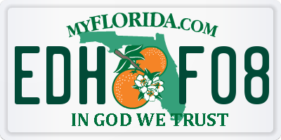 FL license plate EDHF08