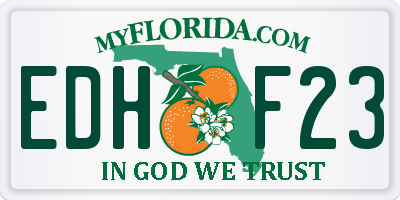 FL license plate EDHF23
