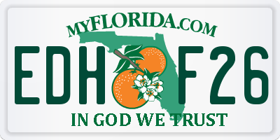 FL license plate EDHF26
