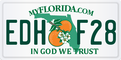 FL license plate EDHF28