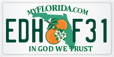 FL license plate EDHF31