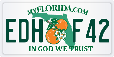 FL license plate EDHF42