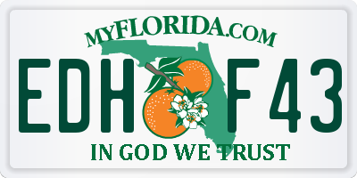 FL license plate EDHF43