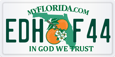 FL license plate EDHF44