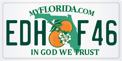 FL license plate EDHF46