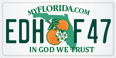 FL license plate EDHF47