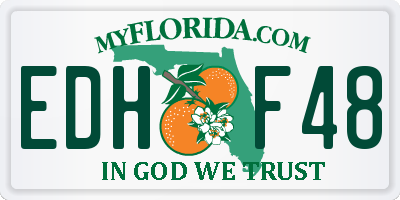FL license plate EDHF48