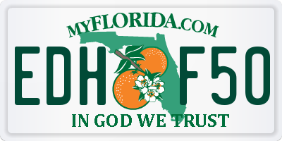 FL license plate EDHF50