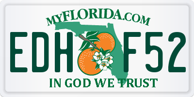FL license plate EDHF52