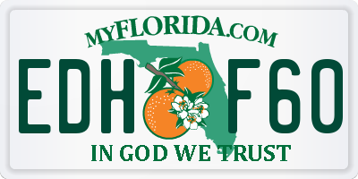 FL license plate EDHF60