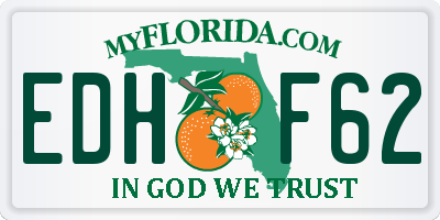 FL license plate EDHF62