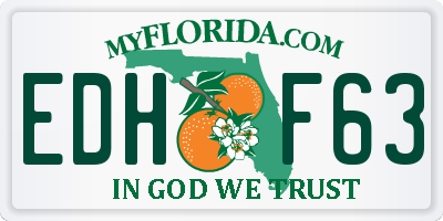 FL license plate EDHF63