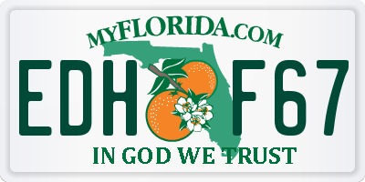 FL license plate EDHF67