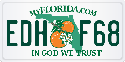FL license plate EDHF68