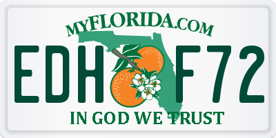 FL license plate EDHF72
