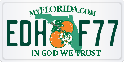 FL license plate EDHF77