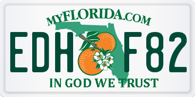 FL license plate EDHF82