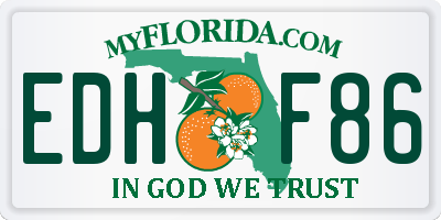 FL license plate EDHF86