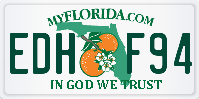 FL license plate EDHF94