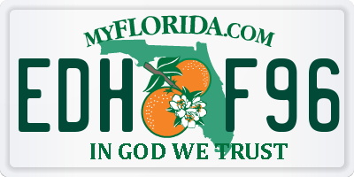 FL license plate EDHF96