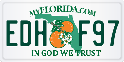 FL license plate EDHF97