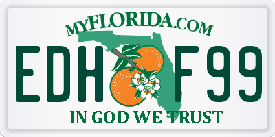 FL license plate EDHF99