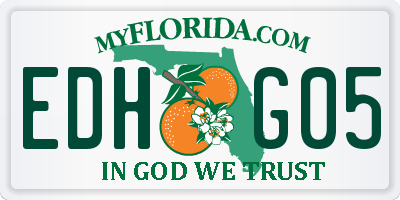 FL license plate EDHG05